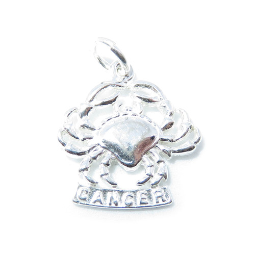 Cancer the Crab SMALL sterling silver charm .925 x 1 Zodiac charms