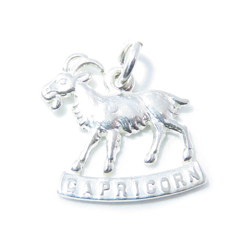 Capricorn Goat SMALL sterling silver charm .925 x 1 Zodiac charms