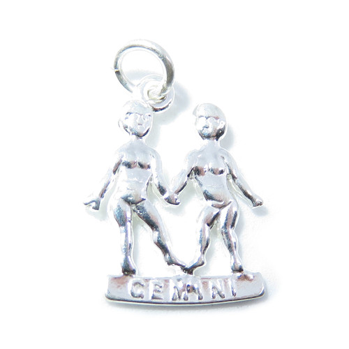 Gemini Twins SMALL sterling silver charm .925 x 1 Zodiac charms
