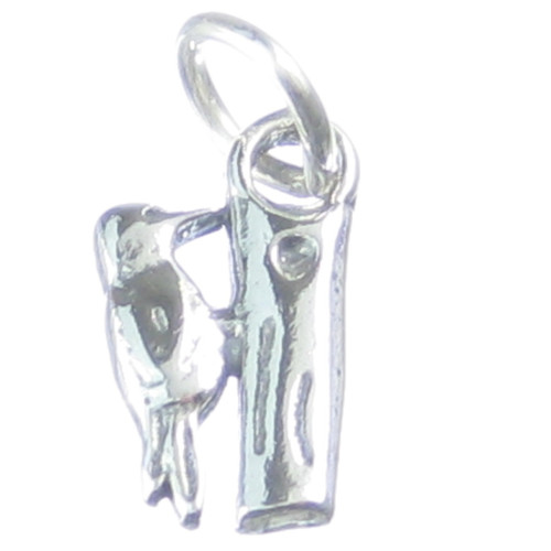 Woodpecker sterling silver SMALL charm .925 x 1 Woodpeckers Bird Birds charms