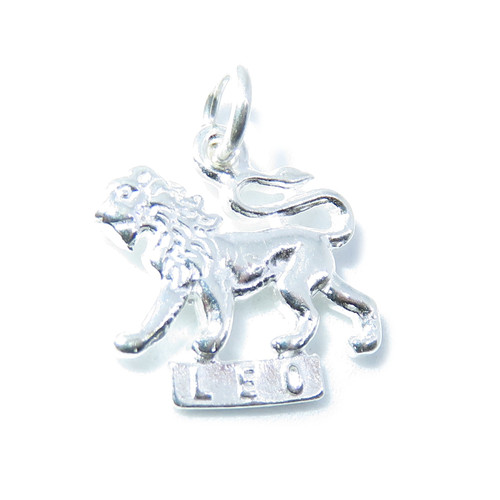 Leo the Lion SMALL sterling silver charm .925 x 1 Zodiac charms