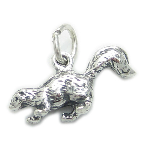 Skunk sterling silver charm .925 x 1 stinking skunks charms