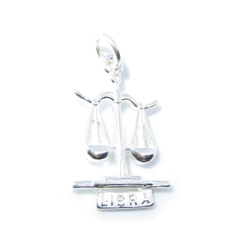 Libra SMALL sterling silver charm .925 x 1 Zodiac charms