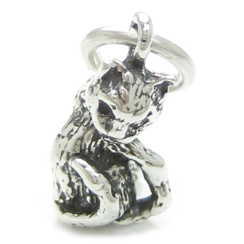 Cat sterling silver charm .925 x 1 charms Feline Pussy Cats charms