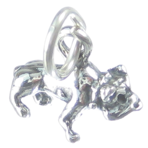 Bulldog sterling silver charm .925 x 1 Dog Bull Dogs charms