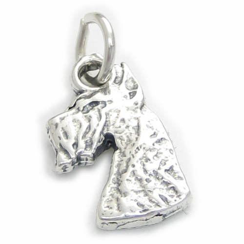 Dog Head sterling silver charm .925 x 1 Dogs Heads charms