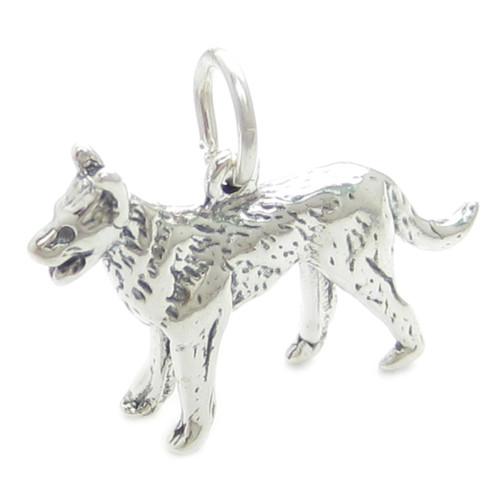 German Shepherd dog sterling silver charm .925 Shepherds dogs charms