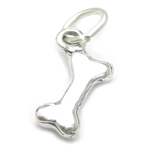 Bone sterling silver charm .925 x 1 Archeology Dog Dogs Bones charms