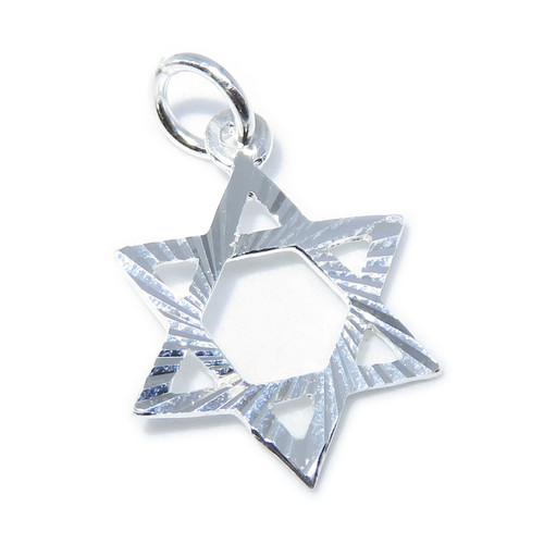 Star of David sterling silver charm .925 x 1 Religious and Holy charms