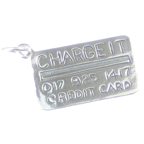 Credit Card sterling silver charm .925 x1 Store Cards Charge Debit charms