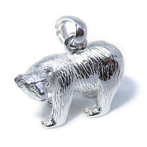 Polar Bear sterling silver pendant .925 x 1 Big Bears pendants