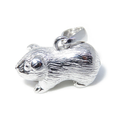 Guinea Pig small sterling silver pendant .925 x 1 Pets Pigs pendants
