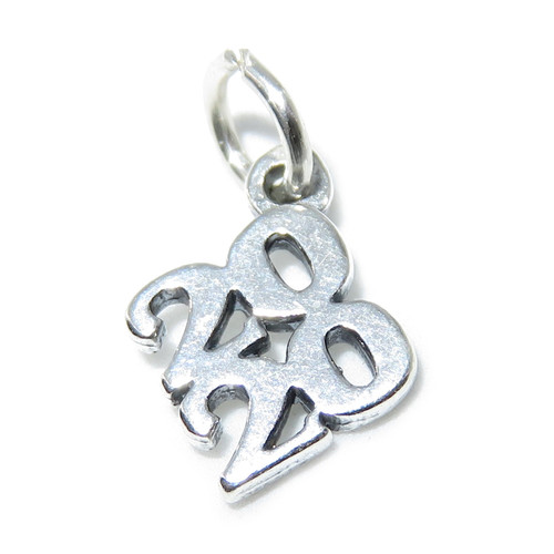2020 year sterling silver charm .925 x 1 Years Graduation Birthday charms