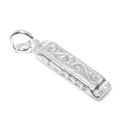 Harmonica sterling silver charm .925 x 1 Harmonicas Mouth Organ charms