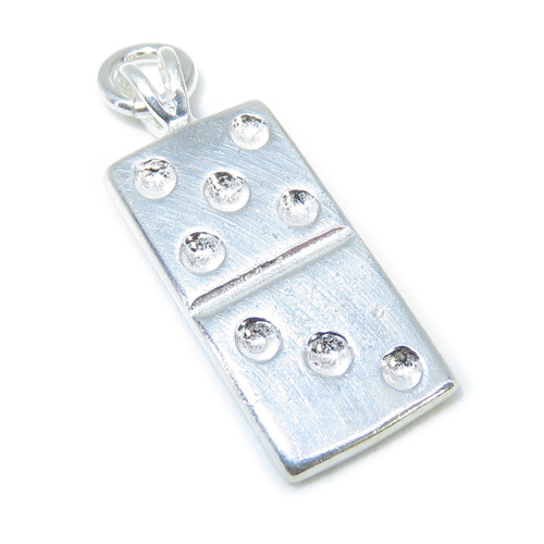 Domino sterling silver charm pendant .925 x 1 Dominoes charms pendants