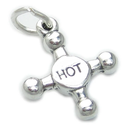 Cold Hot Tap sterling silver charm .925 spigot or faucet taps charms