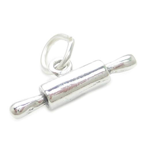 Rolling Pin sterling silver charm .925 x1 Cooking Chef Cook Baking charms