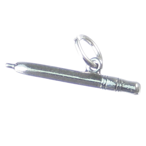 Pen Pencil sterling silver charm .925 x 1 Pens Pencils Biro Writing charms