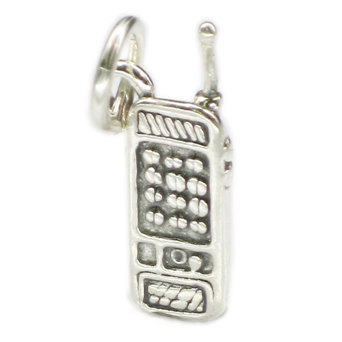 Mobile phone sterling silver charm .925 x 1 Cell phones charms