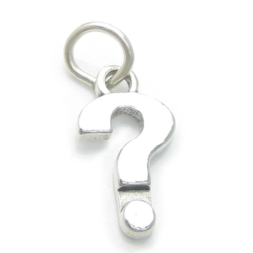 Question Mark sterling silver charm .925 Questions Answers charms