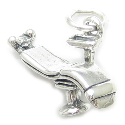 Dentist Chair sterling silver charm .925 Dental chairs dentistry charms