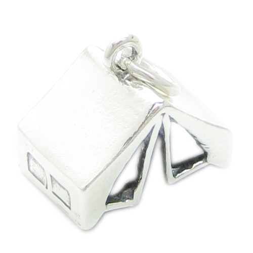 Tent sterling silver charm .925 Tents Camping Adventure charms