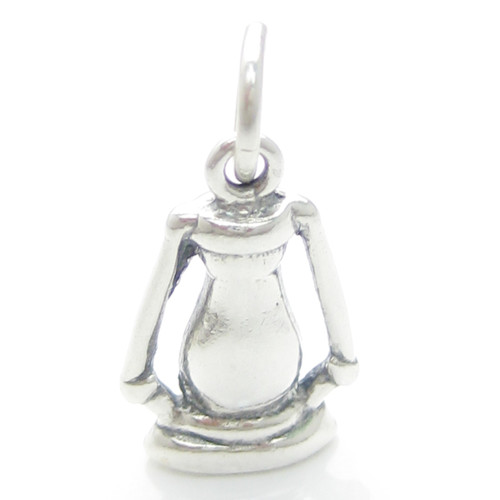 Lantern sterling silver charm .925 x 1 Lanterns Lamp Lamps Light charms