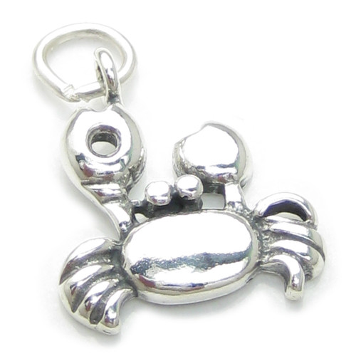 Crab sterling silver charm .925 x 1 Cancer Zodiac Crabs charms