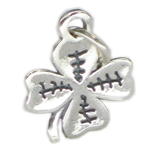 4 leaf clover sterling silver charm .925 Lucky shamrocks charms