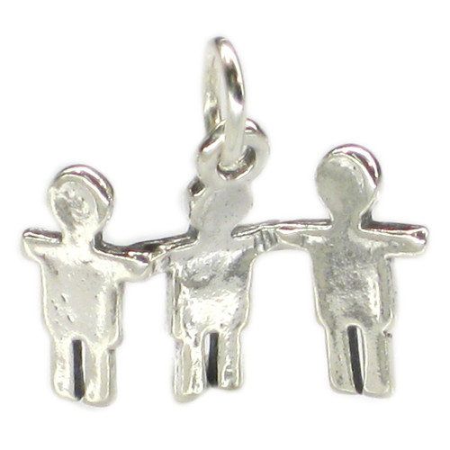 Cut out paper doll sterling silver charm .925 x 1 crafting dolls charms