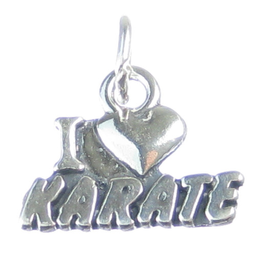 Karate sterling silver charm .925 x 1 Martial Arts charms