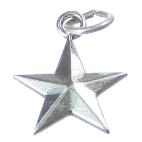 Star sterling silver charm .925 x 1 Stars charms B