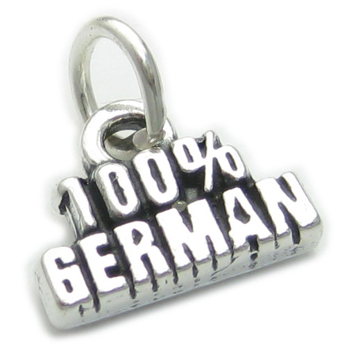 100 Percent German sterling silver charm .925 Germany Deutsch charms