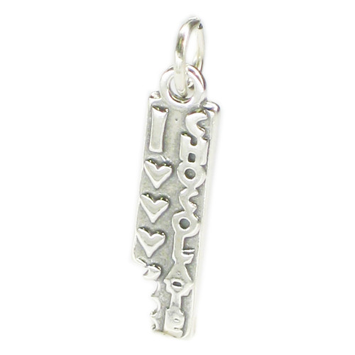 I love Chocolate silver charm with a bite out .925 x 1 Choc charms