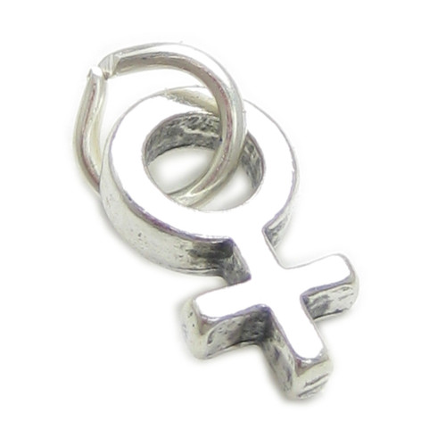 Female symbol sterling silver charm .925 x 1 Lady charms