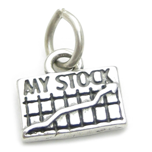 My Stock Chart sterling silver charm .925 x 1 Stocks Charts Markets