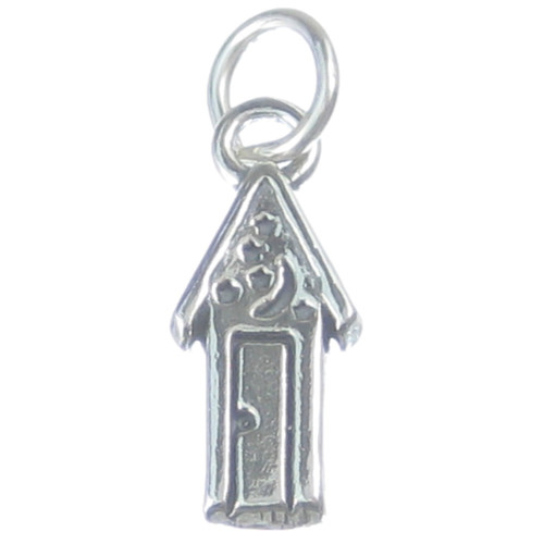 Outhouse Toilet sterling silver charm .925 Dunny Toilets Bog Lavatory