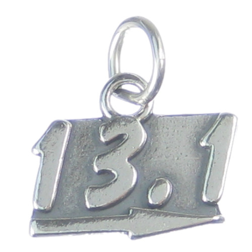 13.1 mile half marathon sterling silver charm .925 Marathons Running