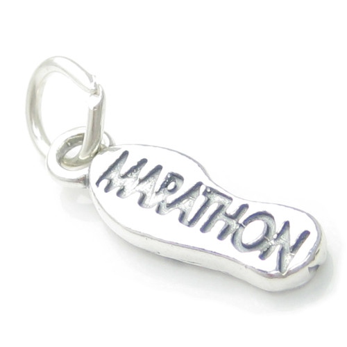 Marathon shoe sterling silver charm .925 x 1 Marathons runners charms