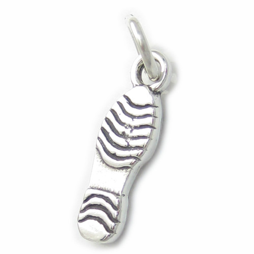 Running shoe sole sterling silver charm .925 x 1 Marathon Runners charms