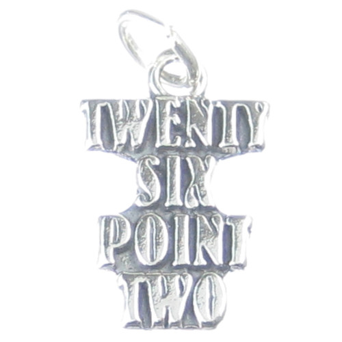 Twenty Six Point Two Marathon sterlng silver charm .925 x1 Running charms