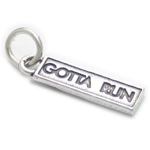 Gotta Run sterling silver charm .925 x 1 Runners and Marathon charms