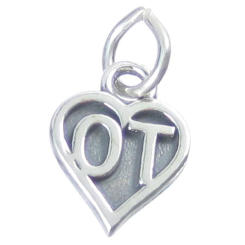 Occupational Therapy sterling silver charm .925 OT charms