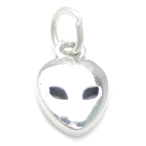 Alien face sterling silver charm .925 x 1 Aliens Faces Masks charms