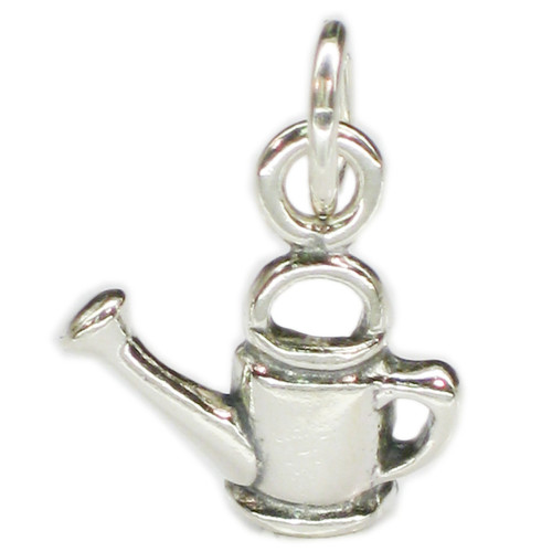 Watering can sterling silver charm .925 x 1 Gardening Water charms