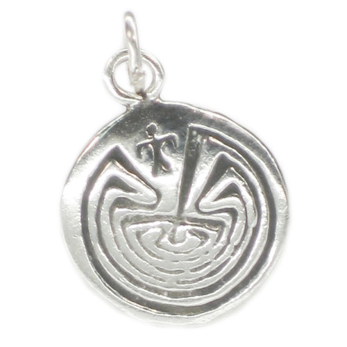IItoi IIthi man in maze sterling silver charm .925 Decision Choices
