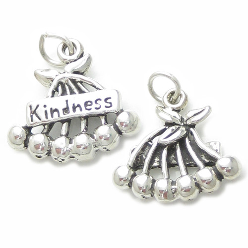 Cherries Kindness sterling silver charm .925 x 1 Cherry charms