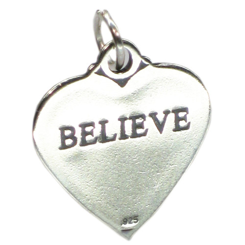 BELIEVE sterling silver charm pendant .925 x 1 Belief charms