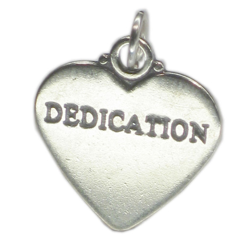 DEDICATION sterling silver charm pendant .925 x 1 Determination charms
