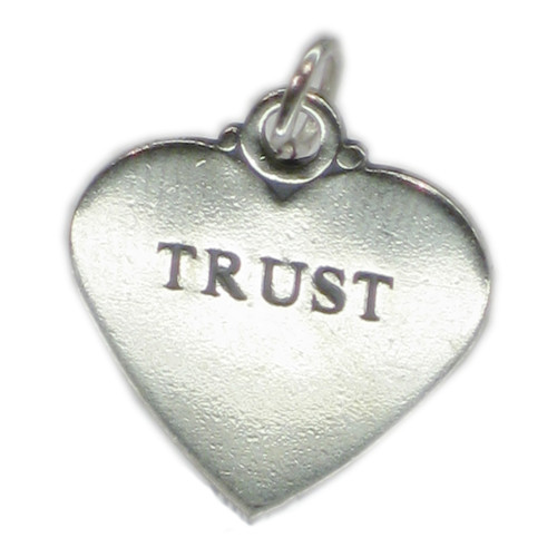 TRUST sterling silver charm pendant .925 x 1 Belief charms